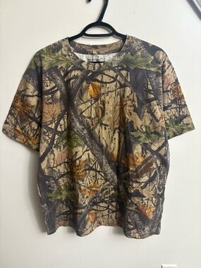 Wood’n trail Men's Camouflage camo leaf Short Sleeve xlarge